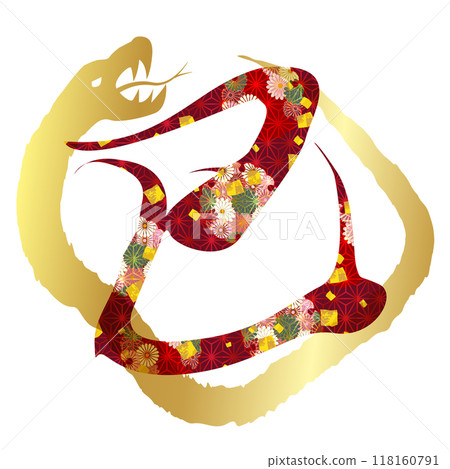 Snake New Year's card character icon Snake New Year's card character icon 118160791