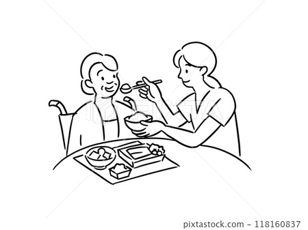 護理人員支持老年人膳食 護理人員支持老年人膳食 118160837