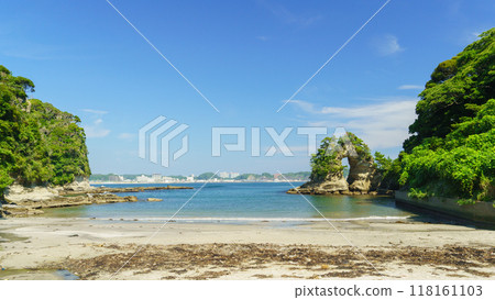 [Katsuura City, Chiba Prefecture] Onaura, Megane Rock 118161103