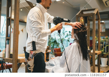 dryer, hair dryer, female 118161157