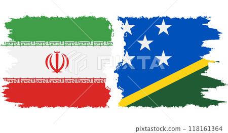 Solomon Islands and Iran grunge flags connection vector Solomon Islands and Iran grunge flags connection vector 118161364