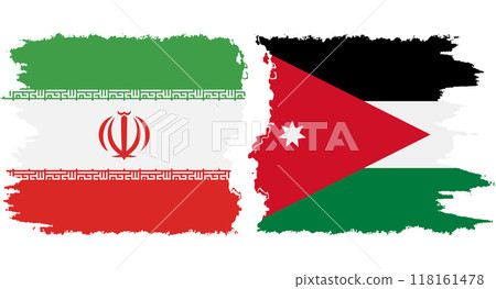 Jordan and Iran grunge flags connection vector Jordan and Iran grunge flags connection vector 118161478