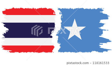 Somalia and Thailand grunge flags connection vector Somalia and Thailand grunge flags connection vector 118161533