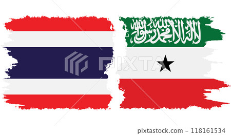 Somaliland and Thailand grunge flags connection vector Somaliland and Thailand grunge flags connection vector 118161534