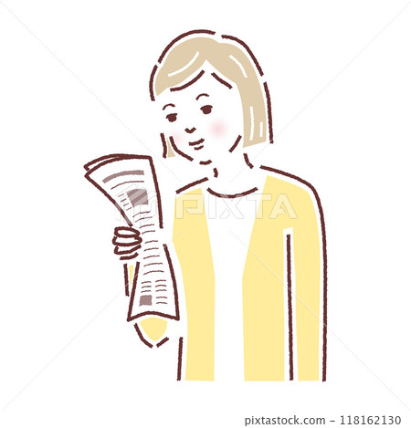 讀報紙的婦女 118162130