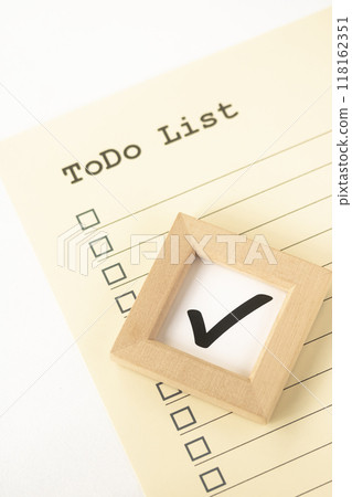 Framed check mark and ToDo List Framed check mark and ToDo List 118162351