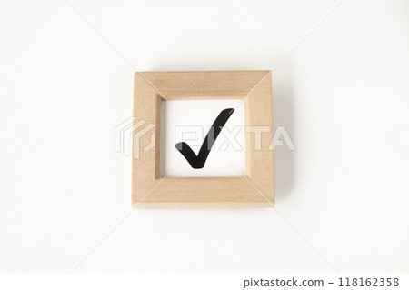 Framed check mark 118162358
