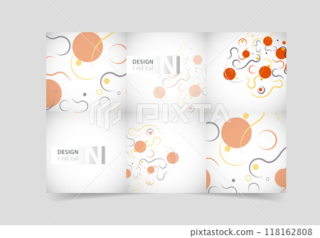 Simple abstract background with rounded striped design element. Vector illustration. 118162808