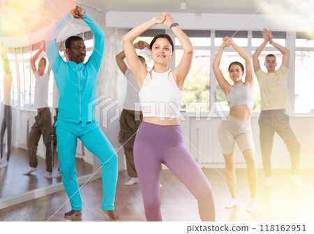 Group of people dancing jazz funk 118162951