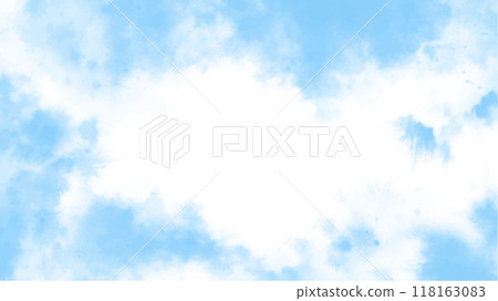 Abstract blue watercolor background.Hand painted watercolor. vector 118163083