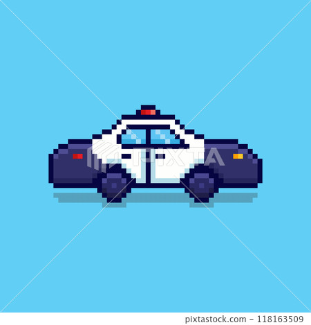 Pixel art police car design Pixel art police car design 118163509
