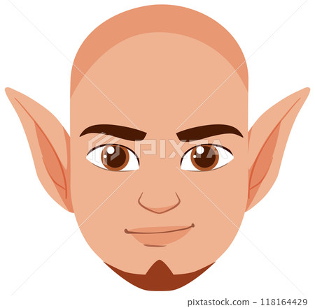 Smiling Elf Character Illustration 118164429