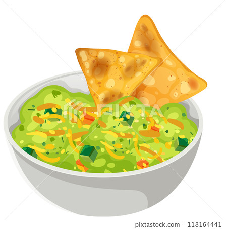 Mexican Guacamole with Tortilla Chips Mexican Guacamole with Tortilla Chips 118164441