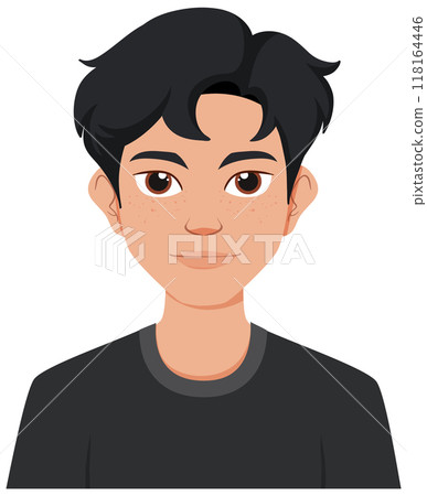 Young Man in Black Shirt Young Man in Black Shirt 118164446