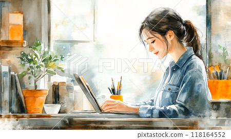 Serene Beauty Watercolor Painting of Natural Makeup Woman Surrounded by Blooming Flowers Organic Beauty Artwork Serene Beauty Watercolor Painting of Natural Makeup Woman Surrounded by Blooming Flowers Organic Beauty Artwork 118164552