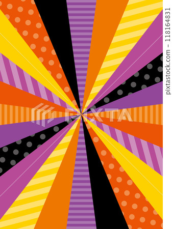 華麗的萬聖節色彩集中線條星暴背景垂直 118164831