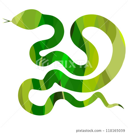 Snake New Year's card Zodiac icon 118165039
