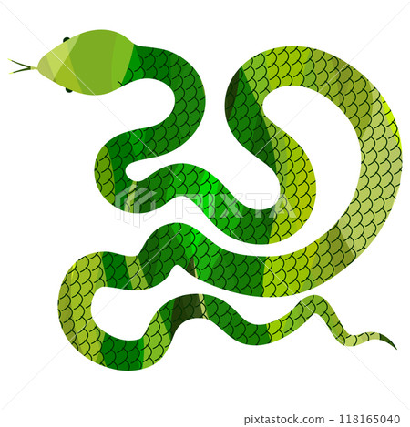 Snake New Year's card Zodiac icon 118165040