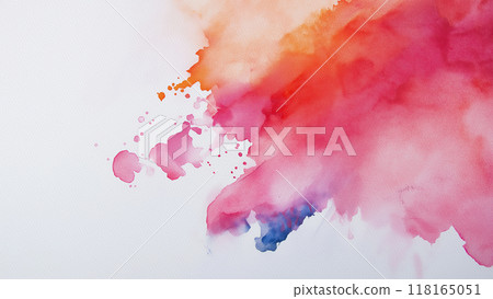 Abstract Watercolor Background with Color Gradients and Textured Surface 118165051