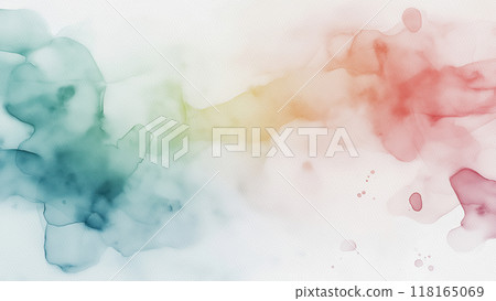 Abstract Watercolor Background with Color Gradients and Textured Surface 118165069