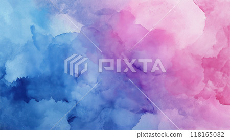 Abstract Watercolor Background with Color Gradients and Textured Surface 118165082
