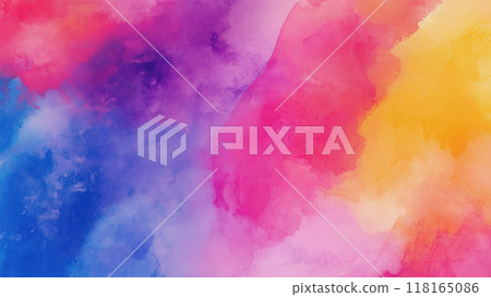 Abstract Watercolor Background with Color Gradients and Textured Surface 118165086