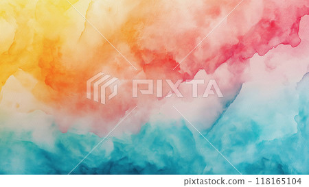 Abstract Watercolor Background with Color Gradients and Textured Surface 118165104