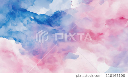Abstract Watercolor Background with Color Gradients and Textured Surface 118165108