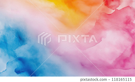 Abstract Watercolor Background with Color Gradients and Textured Surface 118165115