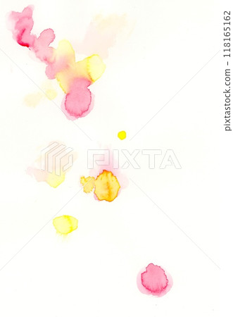 Illustration of a pink and yellow petal 118165162
