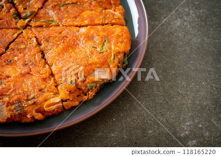 Korean Kimchi pancake or Kimchijeon Korean Kimchi pancake or Kimchijeon 118165220