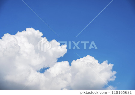 秋天的天空 藍天 晴朗的天空 素材 九月 118165681