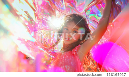 穿著彩色裙子的跳舞女孩 118165917