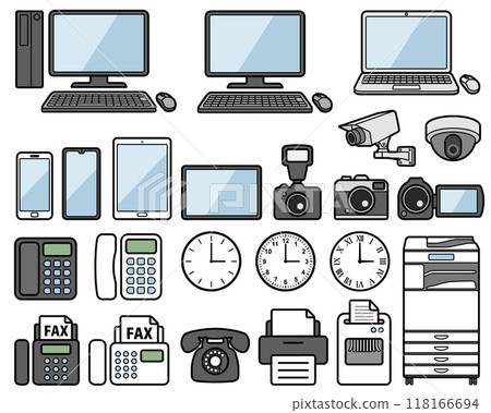 Office equipment icon set 118166694