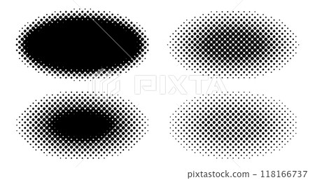 Halftone ellipse black simple vector material Halftone ellipse black simple vector material 118166737