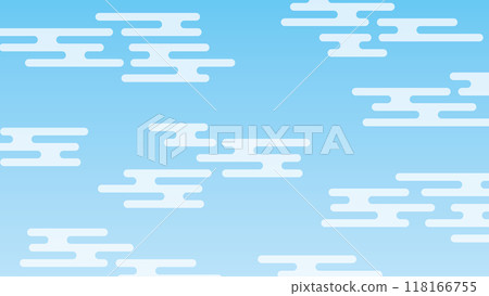 E hazy background, light blue, gradation, Japanese style 118166755