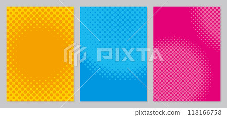 Halftone A4 template background set 118166758