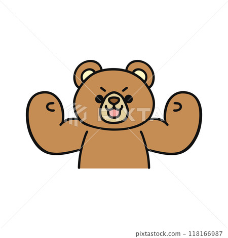 熊做握拳動作 118166987