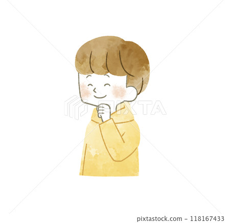 微笑的男人水彩 微笑的男人水彩 118167433