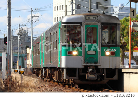 Naruto Line 1200 series train arriving at Naruto Station (Tokushima ⇔ Naruto) 118168216