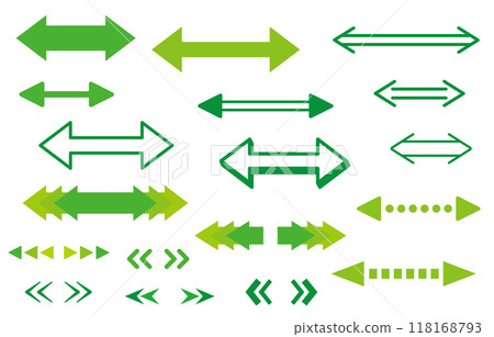 Double arrow icon Left and right arrow double green Double arrow icon Left and right arrow double green 118168793