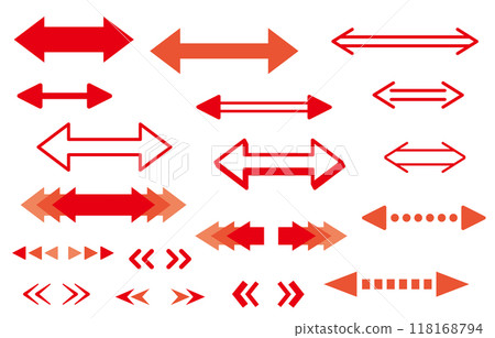 雙箭頭圖示左右箭頭雙紅 118168794