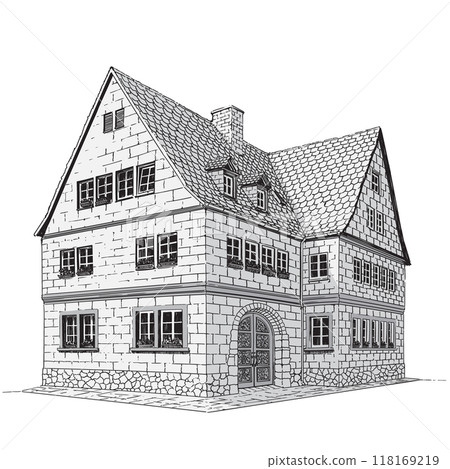 Old stone village house. Old stone village house. 118169219