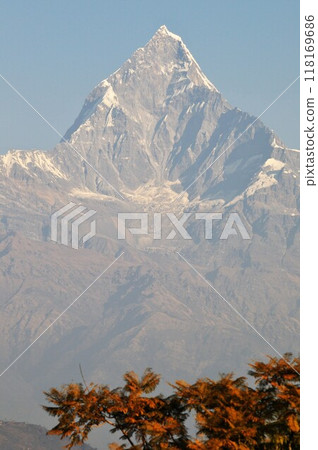 Nepal, Pokhara, Himalayas, Machapuchare Nepal, Pokhara, Himalayas, Machapuchare 118169686