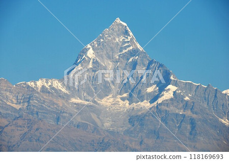 尼泊爾、博卡拉、喜馬拉雅山、Machhapuchhre 118169693