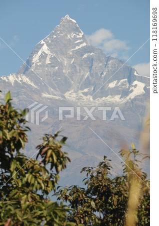 尼泊爾、博卡拉、喜馬拉雅山、Machhapuchhre 118169698