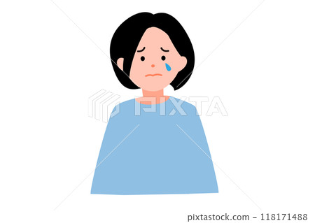 一個哭泣的女人的插圖 一個哭泣的女人的插圖 118171488