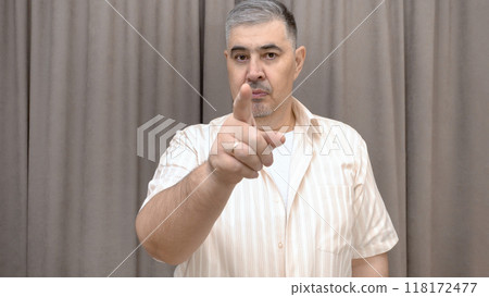 Man Pointing at Camera and Saying "You!" 118172477