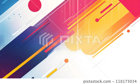 Colorful lines and geometric design background Colorful lines and geometric design background 118173034