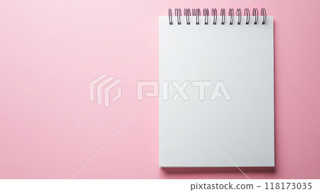 Pink background and notebook 118173035